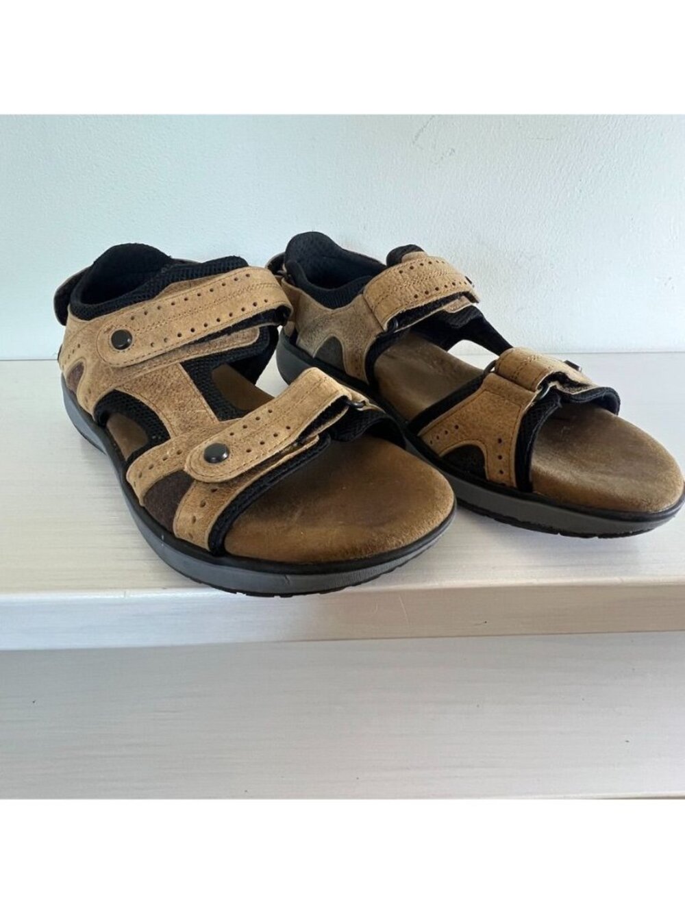 SAS Mens 9.5 Embark Walking Sandal Comfort Outdoor Hiking Granola Made in USA